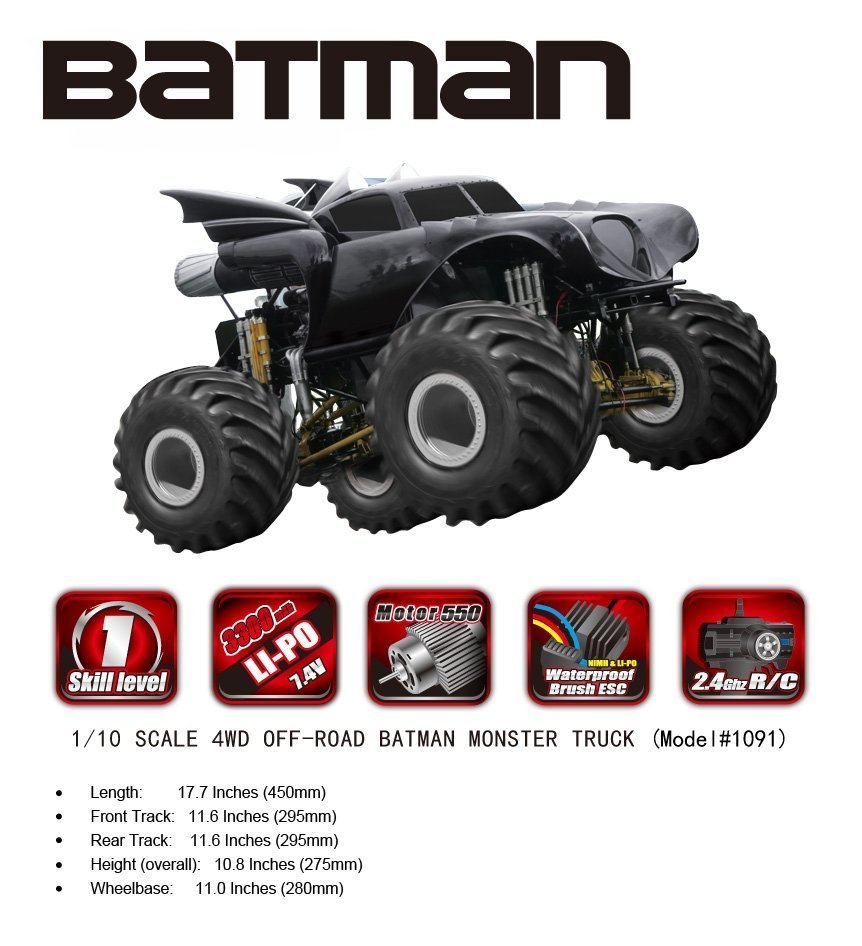 Купить Remo Hobby Batman 4WD 4WS RH1092 Купить с доставкой